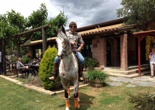 Sobre el caballo moteado